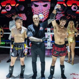 Zaid Ahmadzai winning at New Money Fight Club on May 24, 2025