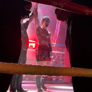 Zaid Ahmadzai winning his second fight at New Money Fight Club on August 23, 2025